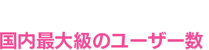 国内最大級のユーザー数