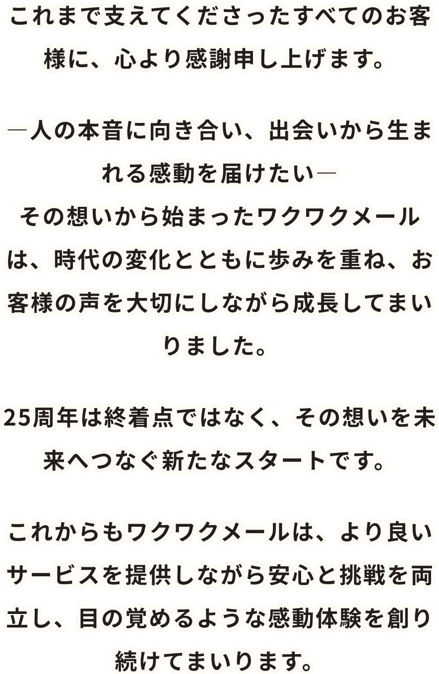 ワクワクメールの感謝のご挨拶